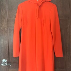 Calvin Klein Vibrant Orange Long Sleeve Dress